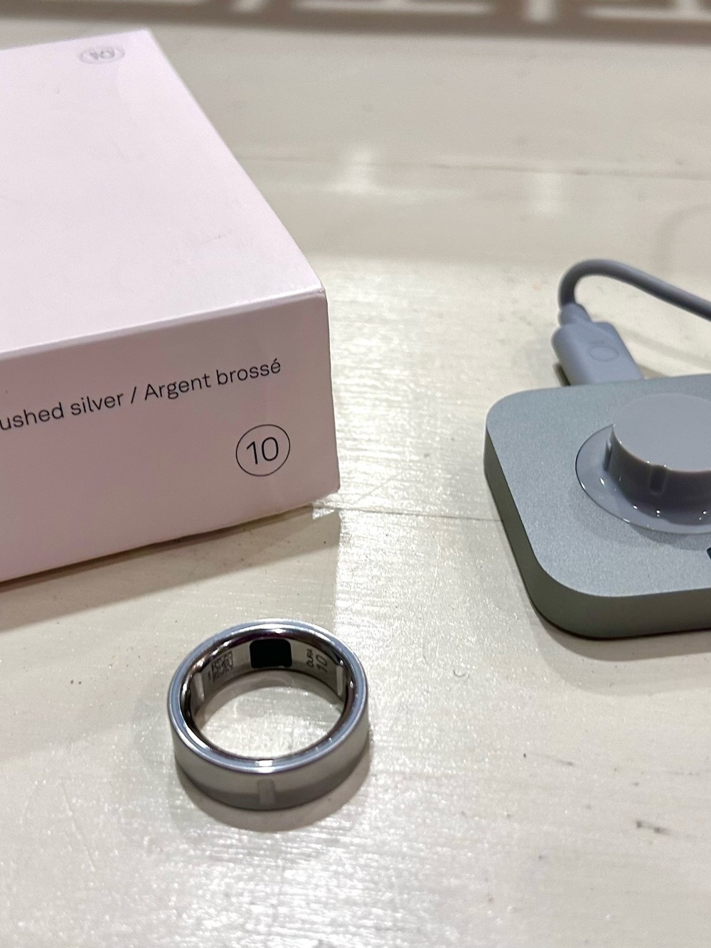Oura Ring Gen4 Smart Ring – Brushed Silver (Size 10)